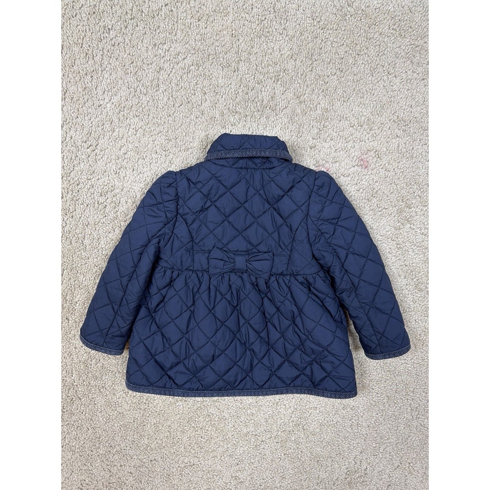 Ralph Lauren Collared Quilted Jacket Snap Button Sz 24M Blue Corduroy Collar - Picture 11 of 11